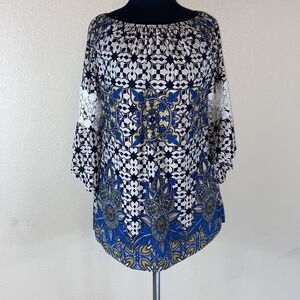 Win Win Pinwheel Sleeve Tunic Top Size S-M